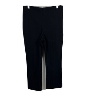 MM Lafleur Foster Pant 6 Womens Black Cropped High Rise Cotton Blend Side Zip